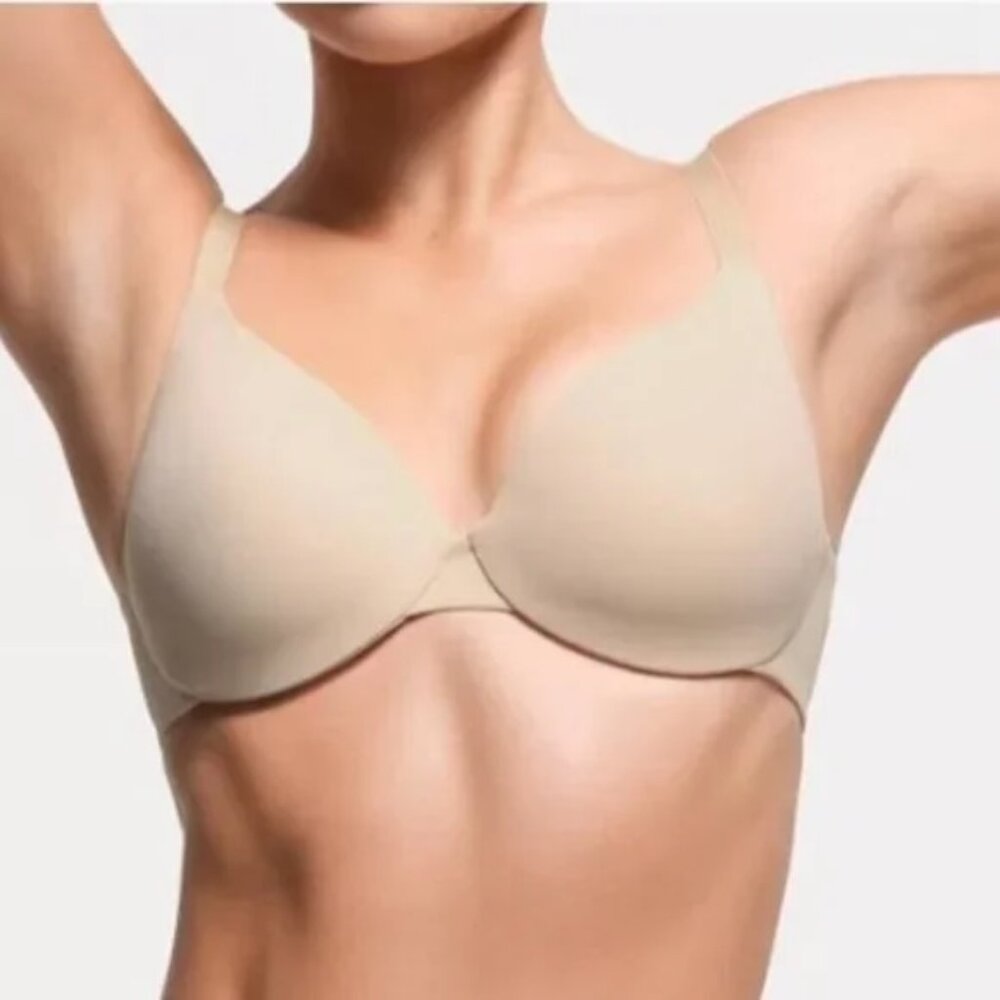 SKIMS Smoothing Full Coverage Lightly Lined Bra Clay 32C NWT